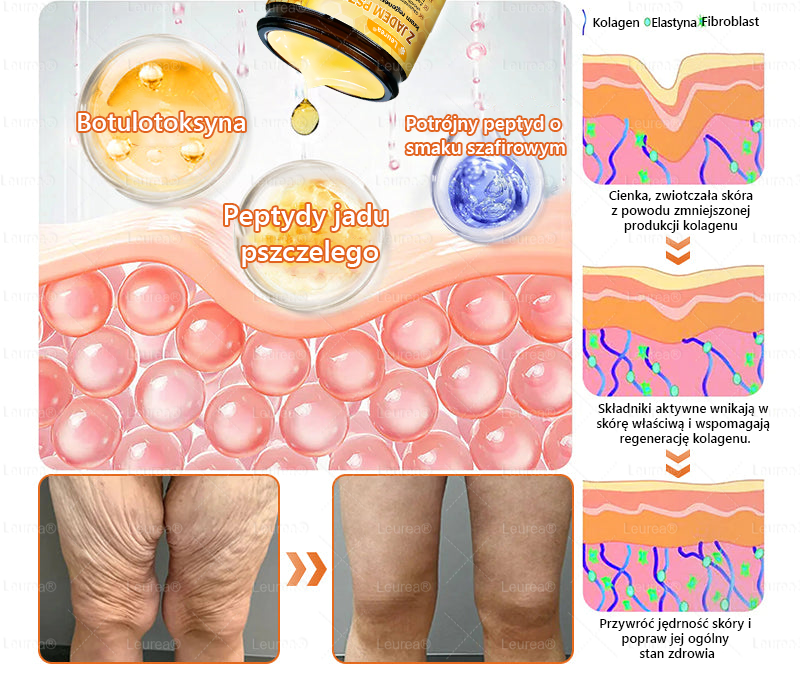 ✨Leurea® Krem Regenerujący z Jadem Pszczelim🔥 Naturalna regeneracja skóry, wygładzenie zmarszczek i promienna cera-50 ml🔥🔥