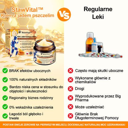 🔥𝑺𝒕𝒂𝒘𝑽𝒊𝒕𝒂𝒍™ Krem z Jadem Pszczelim Leczniczy do Regeneracji Stawów - Zalecane przez Polskie Towarzystwo Ortopedyczne i Traumatologiczne🐝🐝