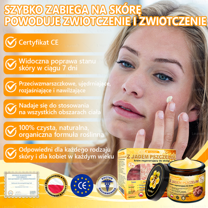 ✨Leurea® Krem Regenerujący z Jadem Pszczelim🔥 Naturalna regeneracja skóry, wygładzenie zmarszczek i promienna cera-50 ml🔥🔥