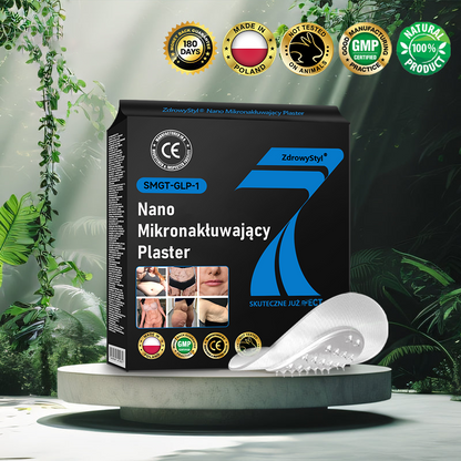 ZdrowyStyl®🌱 Nano Mikronakłuwający Plaster z SMGT-GLP-1 i Matrixyl 3000 – Odchudzanie, Ujędrnianie Skóry, Wsparcie Poziomu Cukru we Krwi, Bez Zastrzyków, Efekty w 7 Dni🔥🔥